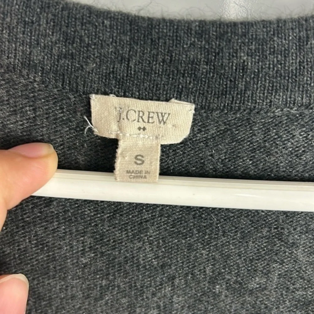 J. Crew grey wool cashmere‎ long sleeve dress